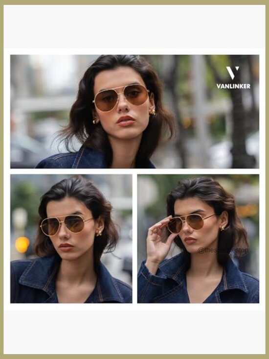 Polarized Aviator Sunglasses with Metal Frame, Oversized Pilot Shades main image 7